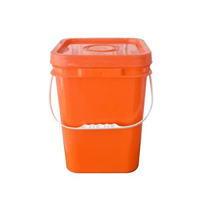 뚜껑이 있는 5갤런 정사각형 버킷